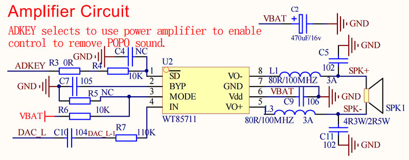 Figure 5 WT2605-16S Amplifier Circuit