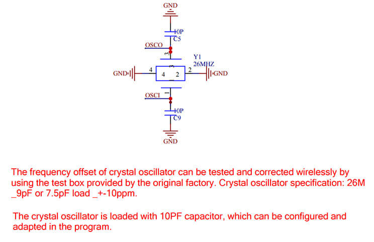 Figure 3 WT2605-24SS Crystal Oscillator Circuit