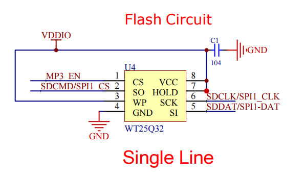 Figure 4 WT2605-24SS Flash Circuit