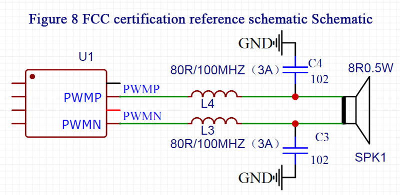 Figure 8 WT588E02B-8S FCC certification reference schematic Schematic