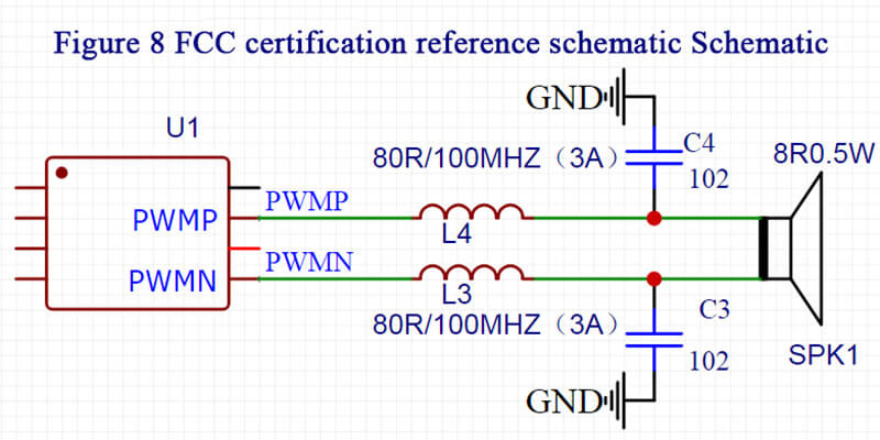 Figure 8 WT588F02B-8S FCC certification reference schematic Schematic