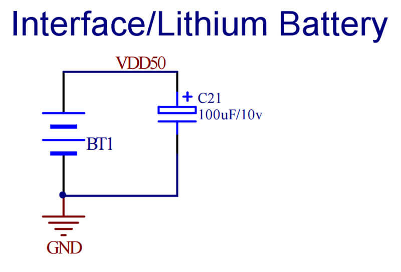 Figure 4 WT2605-28SS Circuit of Lithium Battery