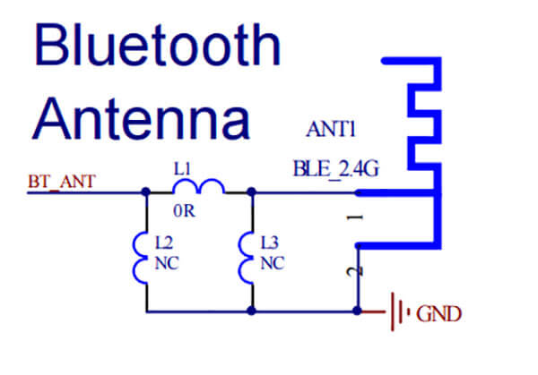 Figure 7 WT2605-28SS Circuit of Bluetooth Antenna