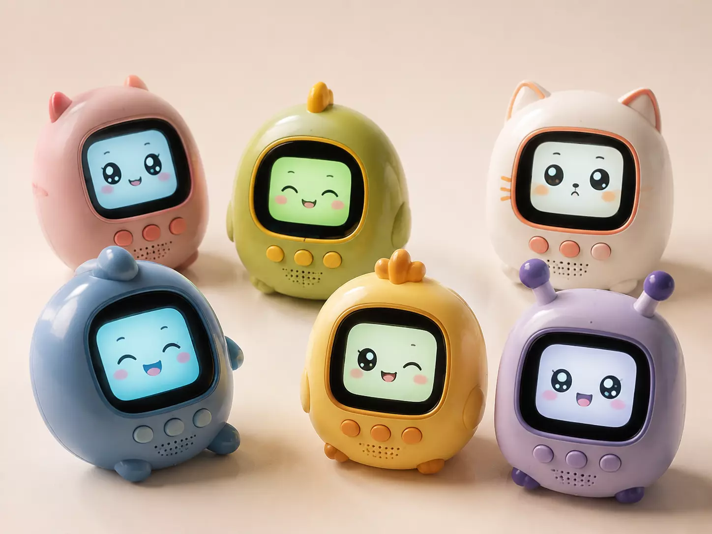 Animated Electronic Pet Faces